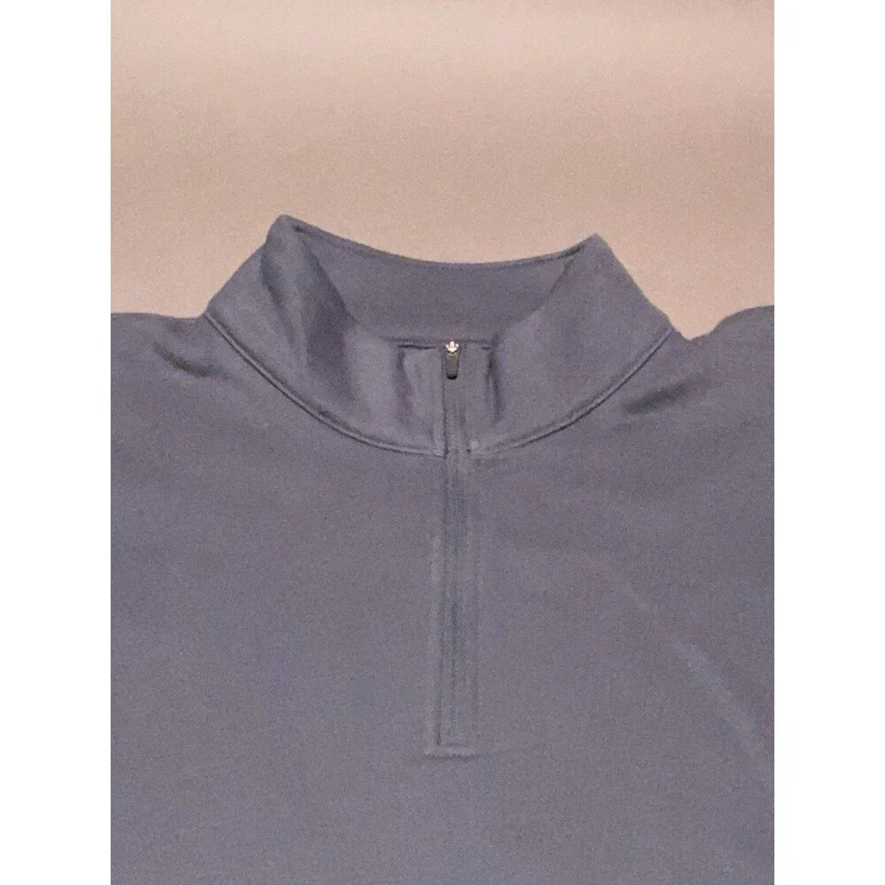 Zella Crewneck 1/4 Zip Pullover Dark Gray Sweater, Men’s XL